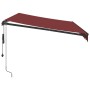 Toldo retráctil automático con LEDs burdeos 350x250 cm de , Toldos - Ref: Foro24-3310185, Precio: 503,99 €, Descuento: %