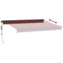 Toldo retráctil automático con LEDs burdeos 350x250 cm de , Toldos - Ref: Foro24-3310185, Precio: 503,99 €, Descuento: %