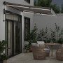 Automatic retractable awning with LED light in anthracite white 350x250 cm by , Awnings - Ref: Foro24-3310229, Price: 514,98 ...