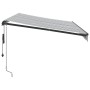 Toldo retráctil automático luz LED antracita blanco 350x250 cm de , Toldos - Ref: Foro24-3310229, Precio: 495,07 €, Descuento: %