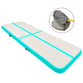 Aufblasbare Gymnastikmatte und Pumpe aus grünem PVC, 300 x 100 x 20 cm von vidaXL, Pilates und Yogamatten - Ref: Foro24-92678...