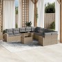 11-piece garden sofa set with beige synthetic rattan cushions by , Garden sets - Ref: Foro24-3267539, Price: 811,96 €, Discou...