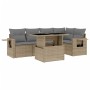 Gartensofa-Set mit 6-teiligen Kissen aus synthetischem Rattan in Beige. von , Gartensets - Ref: Foro24-3267889, Preis: 481,93...