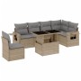 Set of 7-piece garden sofas and beige synthetic rattan cushions by , Garden sets - Ref: Foro24-3267939, Price: 552,89 €, Disc...