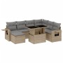 Set de sofás de jardín y cojines 8 piezas ratán sintético beige de , Conjuntos de jardín - Ref: Foro24-3268069, Precio: 601,1...