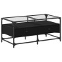 Mesa de centro superficie de vidrio acero negro 98,5x50x45 cm de , Mesas de centro - Ref: Foro24-846044, Precio: 113,99 €, De...