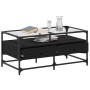 Mesa de centro superficie de vidrio acero negro 98,5x50x45 cm de , Mesas de centro - Ref: Foro24-846044, Precio: 113,99 €, De...