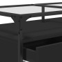 Mesa de centro superficie de vidrio acero negro 98,5x50x45 cm de , Mesas de centro - Ref: Foro24-846044, Precio: 113,99 €, De...