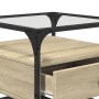 Glasplatte, Stahl, Eiche Sonoma Couchtisch 50x50x45 cm von , Couchtisch - Ref: Foro24-846050, Preis: 73,99 €, Rabatt: %