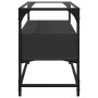 TV stand made of black glass and wood, dimensions 80x35x51 cm. by , TV Furniture - Ref: Foro24-846059, Price: 81,93 €, Discou...