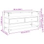 Mueble TV cristal y madera ingeniería roble Sonoma 98x35x51 cm de , Muebles TV - Ref: Foro24-846065, Precio: 91,51 €, Descuen...