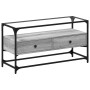 Mueble TV cristal y madera ingeniería gris Sonoma 98x35x51 cm de , Muebles TV - Ref: Foro24-846067, Precio: 94,25 €, Descuent...