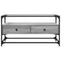 TV stand made of glass and gray Sonoma wood engineering, measuring 98x35x51 cm. by , TV Furniture - Ref: Foro24-846067, Price...