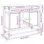 Aparador cristal y madera ingeniería marrón roble 98x35x81 cm de , Aparadores - Ref: Foro24-846073, Precio: 111,21 €, Descuen...