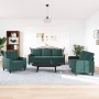 Dreiteiliges Sofaset mit dunkelgrünen Samtkissen. von , Sofas - Ref: Foro24-3278353, Preis: 627,57 €, Rabatt: %