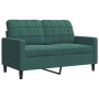 3-piece dark green velvet sofa set with cushions by , Sofas - Ref: Foro24-3278353, Price: 627,57 €, Discount: %