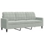 Zweiteiliges Sofaset mit Kissen aus hellgrauem Samt. von , Sofas - Ref: Foro24-3278391, Preis: 460,07 €, Rabatt: %