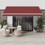 Automatic retractable burgundy awning 400x300 cm by , Awnings - Ref: Foro24-3215227, Price: 663,36 €, Discount: %