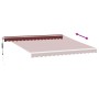 Automatic retractable burgundy awning 400x300 cm by , Awnings - Ref: Foro24-3215227, Price: 663,36 €, Discount: %