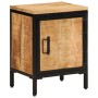 Mesita de noche de madera maciza de mango rugosa 40x30x52,5 cm de , Mesitas de noche - Ref: Foro24-358503, Precio: 89,21 €, D...