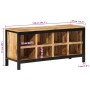 Banco zapatero de madera maciza de mango rugosa 110x35x51 cm de , Zapateros y organizadores de calzado - Ref: Foro24-358508, ...