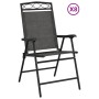 Folding garden chairs 8 pcs steel and gray melange textilene by , Garden chairs - Ref: Foro24-3157294, Price: 393,44 €, Disco...