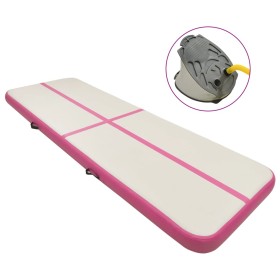 Inflatable gymnastics mat with pink PVC pump 400x100x15 cm by vidaXL, Pilates and yoga mats - Ref: Foro24-92661, Price: 195,9...