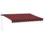 Manual retractable awning in burgundy color, 350x250 cm. by , Awnings - Ref: Foro24-3215334, Price: 256,44 €, Discount: %