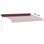 Manual retractable awning in burgundy color, 350x250 cm. by , Awnings - Ref: Foro24-3215334, Price: 256,44 €, Discount: %