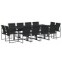 13-piece black textilene garden dining set by , Garden sets - Ref: Foro24-3295125, Price: 571,79 €, Discount: %