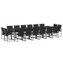 17-piece black textilene garden dining set by , Garden sets - Ref: Foro24-3295127, Price: 868,99 €, Discount: %