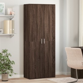 Tall brown oak veneer highboard 70x35x180 cm by , Lockers and storage cabinets - Ref: Foro24-3276664, Price: 168,24 €, Discou...