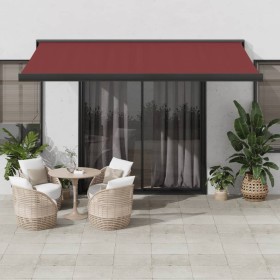 Toldo retráctil manual burdeos 400x300 cm de , Toldos - Ref: Foro24-3215320, Precio: 490,45 €, Descuento: %