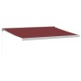 Burgundy retractable manual awning 400x300 cm by , Awnings - Ref: Foro24-3215315, Price: 902,79 €, Discount: %