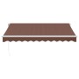 Toldo retráctil manual con luz LED marrón 300x250 cm de , Toldos - Ref: Foro24-3215374, Precio: 268,58 €, Descuento: %