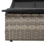 Doppel-Liegestuhl mit Verdeck und Kissen aus grauem synthetischem Rattan. von , Liegen - Ref: Foro24-368639, Preis: 274,72 €,...