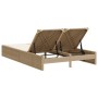 Double sun lounger with beige synthetic rattan cushions by , Loungers - Ref: Foro24-368632, Price: 274,84 €, Discount: %