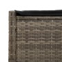 Double sun lounger with gray synthetic rattan cushions by , Loungers - Ref: Foro24-368630, Price: 279,68 €, Discount: %