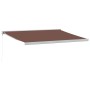 Manual retractable brown awning 400x300 cm by , Awnings - Ref: Foro24-3215720, Price: 922,02 €, Discount: %