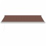 Manual retractable brown awning 400x300 cm by , Awnings - Ref: Foro24-3215720, Price: 922,02 €, Discount: %