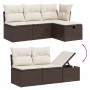 Set aus 6-teiligen Gartensofas und Kissen aus braunem Kunst-Rattan. von , Gartensets - Ref: Foro24-3274973, Preis: 437,61 €, ...