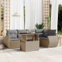 Garden sofa set with 6-piece synthetic rattan beige cushions by , Garden sets - Ref: Foro24-3268519, Price: 500,23 €, Discoun...