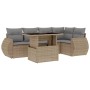 Garden sofa set with 6-piece synthetic rattan beige cushions by , Garden sets - Ref: Foro24-3268519, Price: 500,23 €, Discoun...