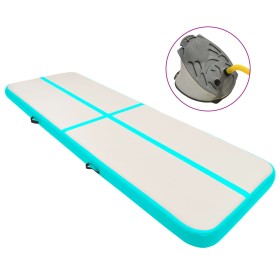 Aufblasbare Gymnastikmatte und Pumpe aus grünem PVC, 500 x 100 x 15 cm von vidaXL, Pilates und Yogamatten - Ref: Foro24-92666...