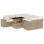 Gartensofagarnitur 9-teilig mit Kissen aus synthetischem Rattan in Beige. von , Gartensets - Ref: Foro24-3269058, Preis: 770,...