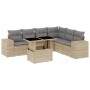 Set sofás de jardín 7 piezas y cojines ratán sintético beige de , Conjuntos de jardín - Ref: Foro24-3269189, Precio: 567,72 €...