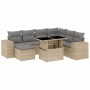 Garden sofa set with 8 pieces of synthetic beige rattan and cushions. by , Garden sets - Ref: Foro24-3269329, Price: 623,74 €...