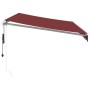 Toldo retráctil automático con luces LED burdeos 350x250 cm de , Toldos - Ref: Foro24-3214973, Precio: 472,86 €, Descuento: %