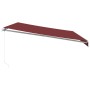 Manual retractable awning with LED lights burgundy 500x300 cm by , Awnings - Ref: Foro24-3214978, Price: 408,12 €, Discount: %