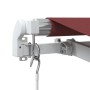 Manual retractable awning with LED lights burgundy 500x300 cm by , Awnings - Ref: Foro24-3214978, Price: 408,12 €, Discount: %